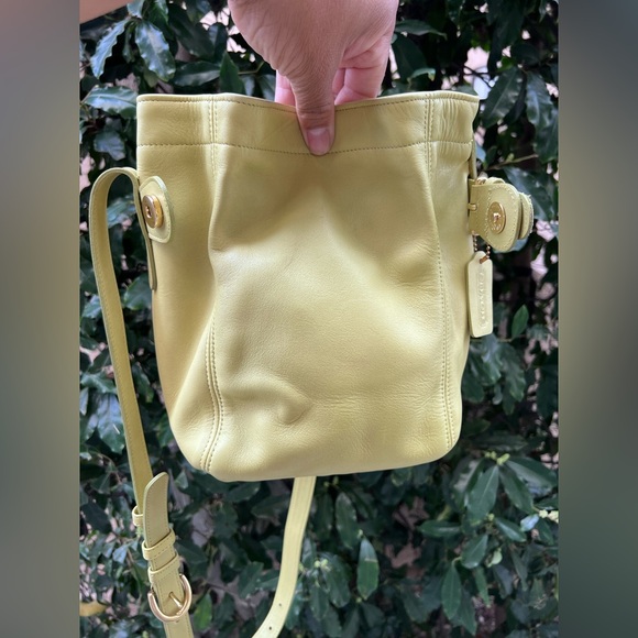 COACH Vintage Belted Soho pouch in leaf (lime green) Leather Bucket Bag - Picture 7 of 13
